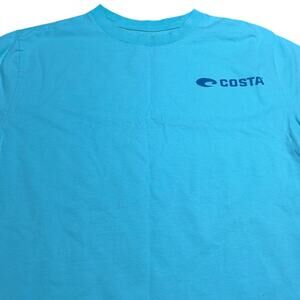 Costa Men's Aqua Blue Short Sleeve Tee size Small